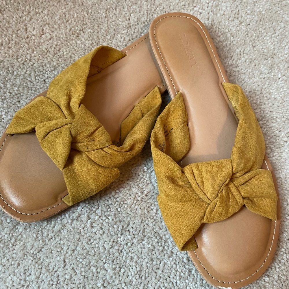 Mustard yellow sandals